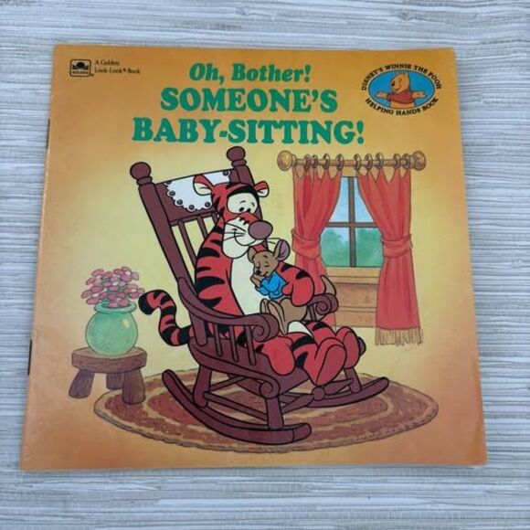 DISNEY ✨ 1991 Winnie the Pooh tigger babysitting book paperback GUC - Picture 1 of 3